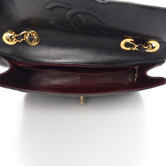 Chanel Lambskin Quilted XL Jumbo Single Flap Black - Vintage: 1991 - Picture 4 of 16